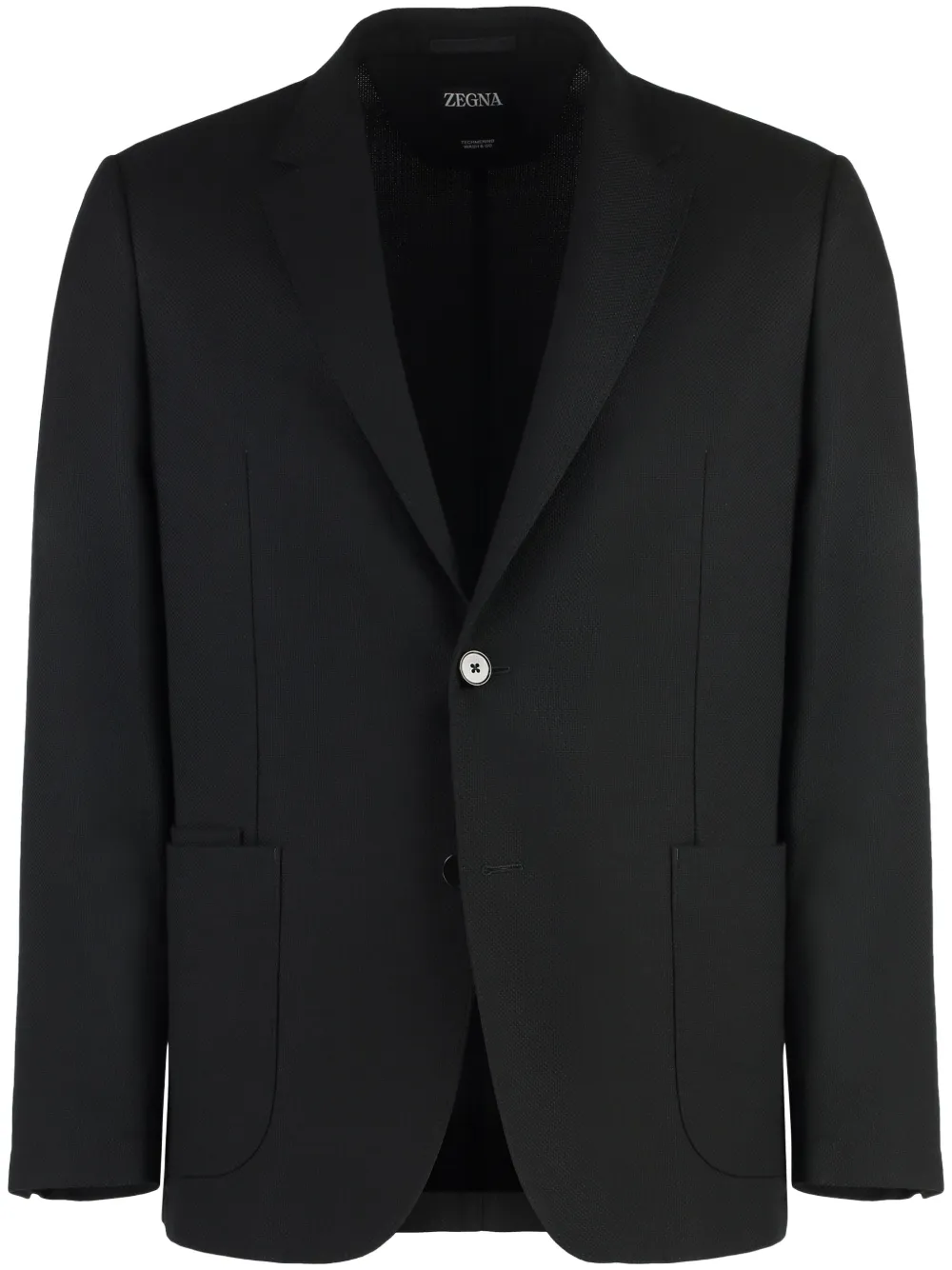 Zegna Blazer met enkele rij knopen Zwart