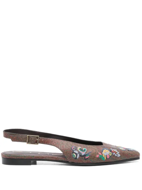 ETRO flats con bordado de cachemira