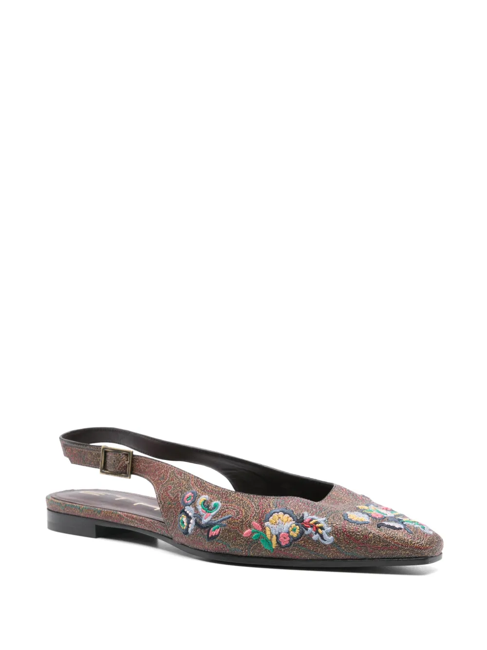 ETRO Ballerina's met geborduurd paisley - Bruin