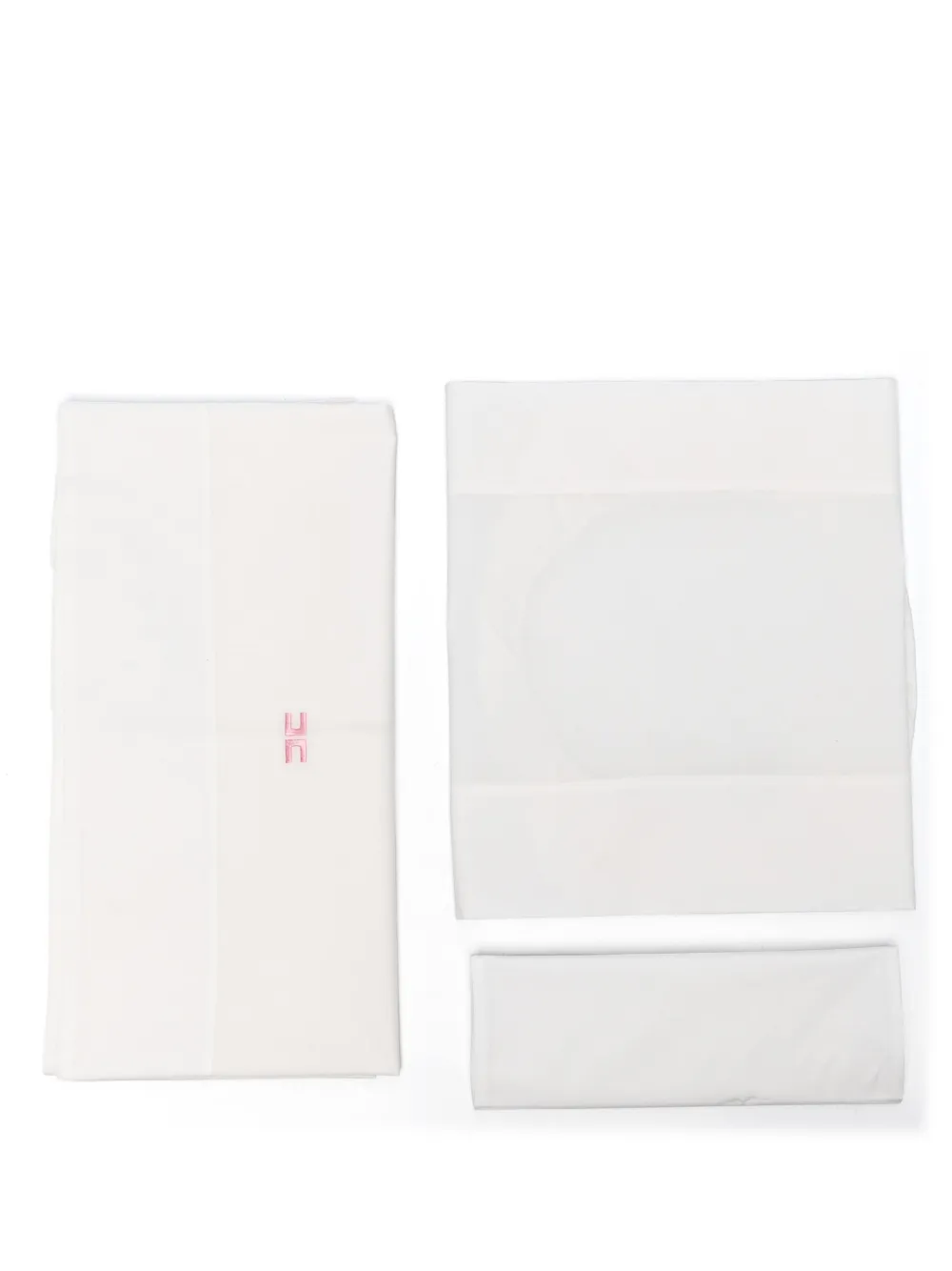 Elisabetta Franchi La Mia Bambina Cotton Bedding Set (set Of Three) In White