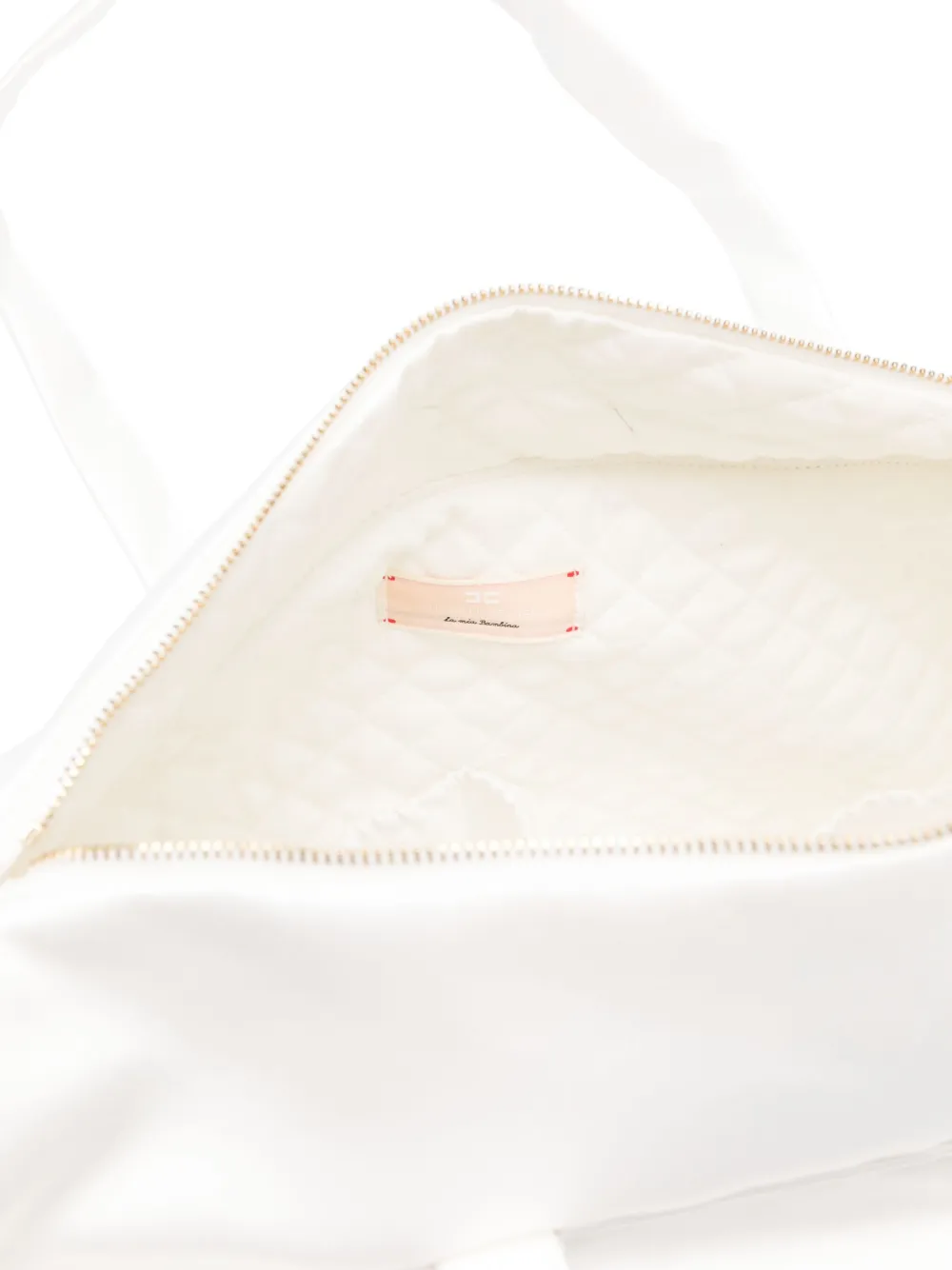 Elisabetta Franchi La Mia Bambina Luiertas met geborduurd logo Wit