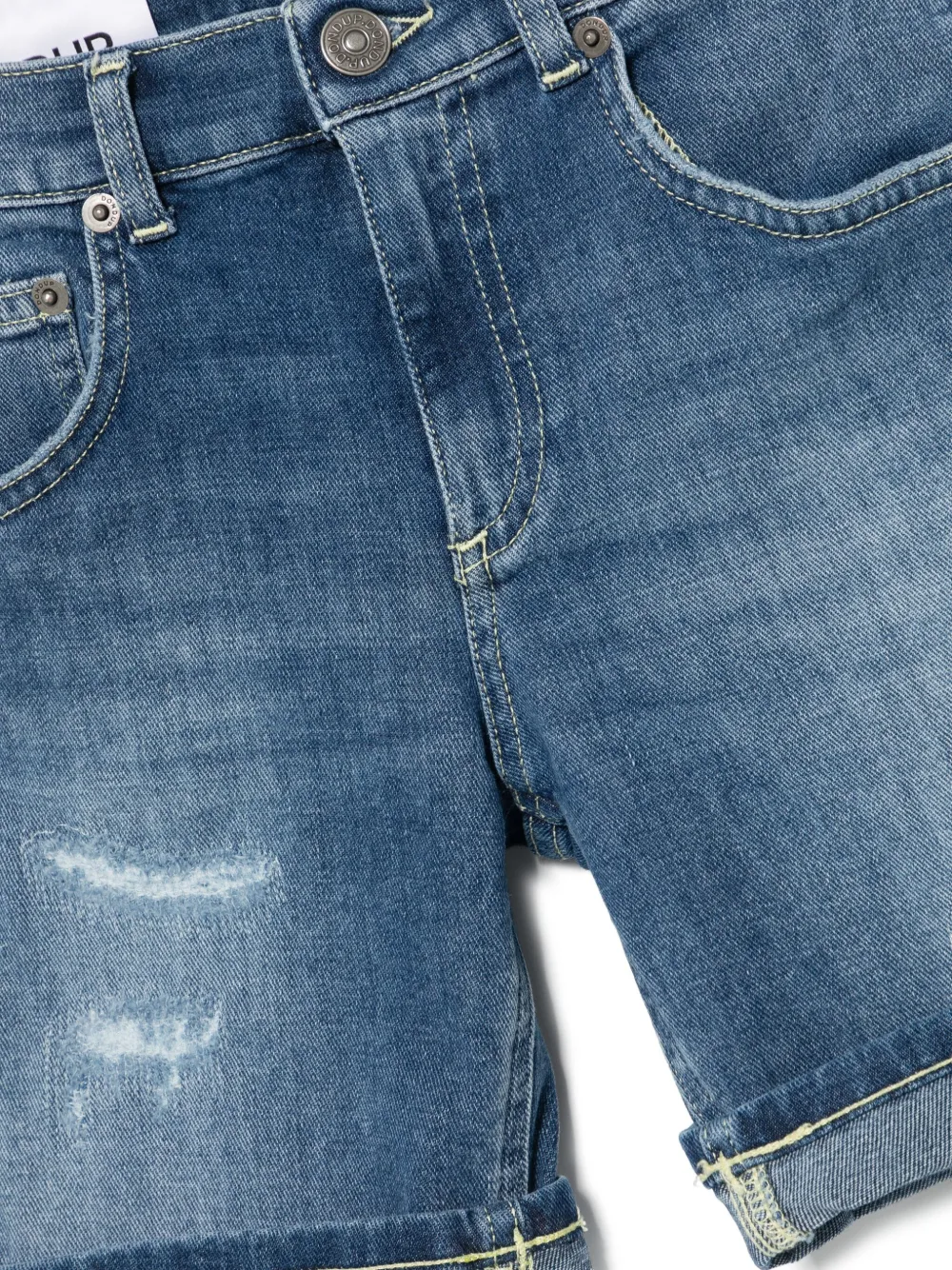 DONDUP KIDS Spijkershorts met logopatch Blauw