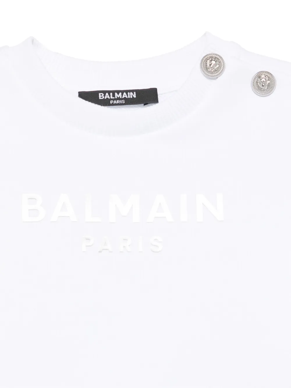 Balmain Kids Sweater met logoprint Wit