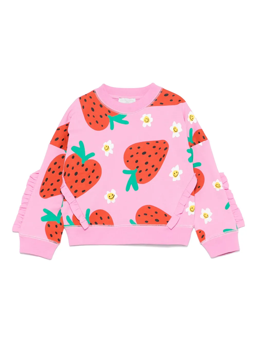 Stella McCartney Kids strawberry-print sweatshirt - Rosa