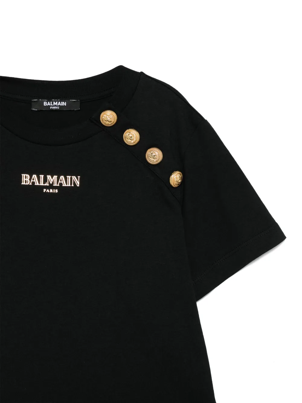 Balmain Kids T-shirt met logoprint Zwart
