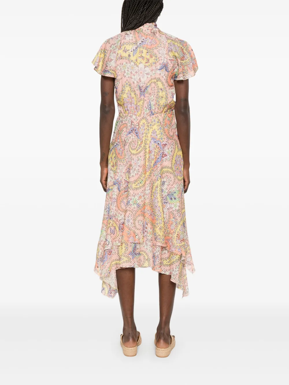 ETRO Zijden midi-jurk Roze