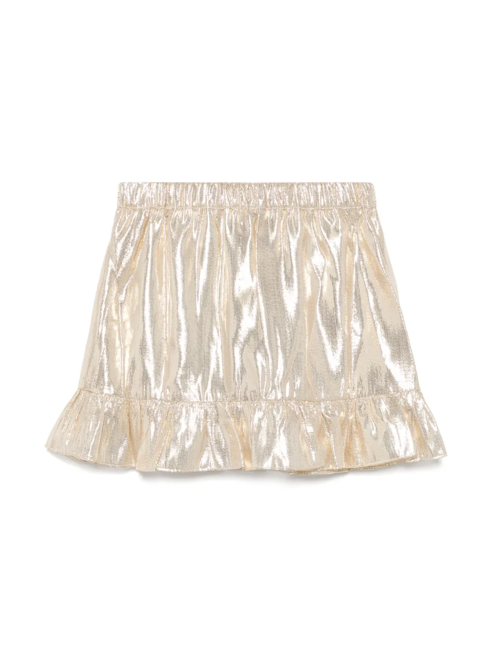 Self-Portrait Kids Gold Metallic Frill rok - Goud