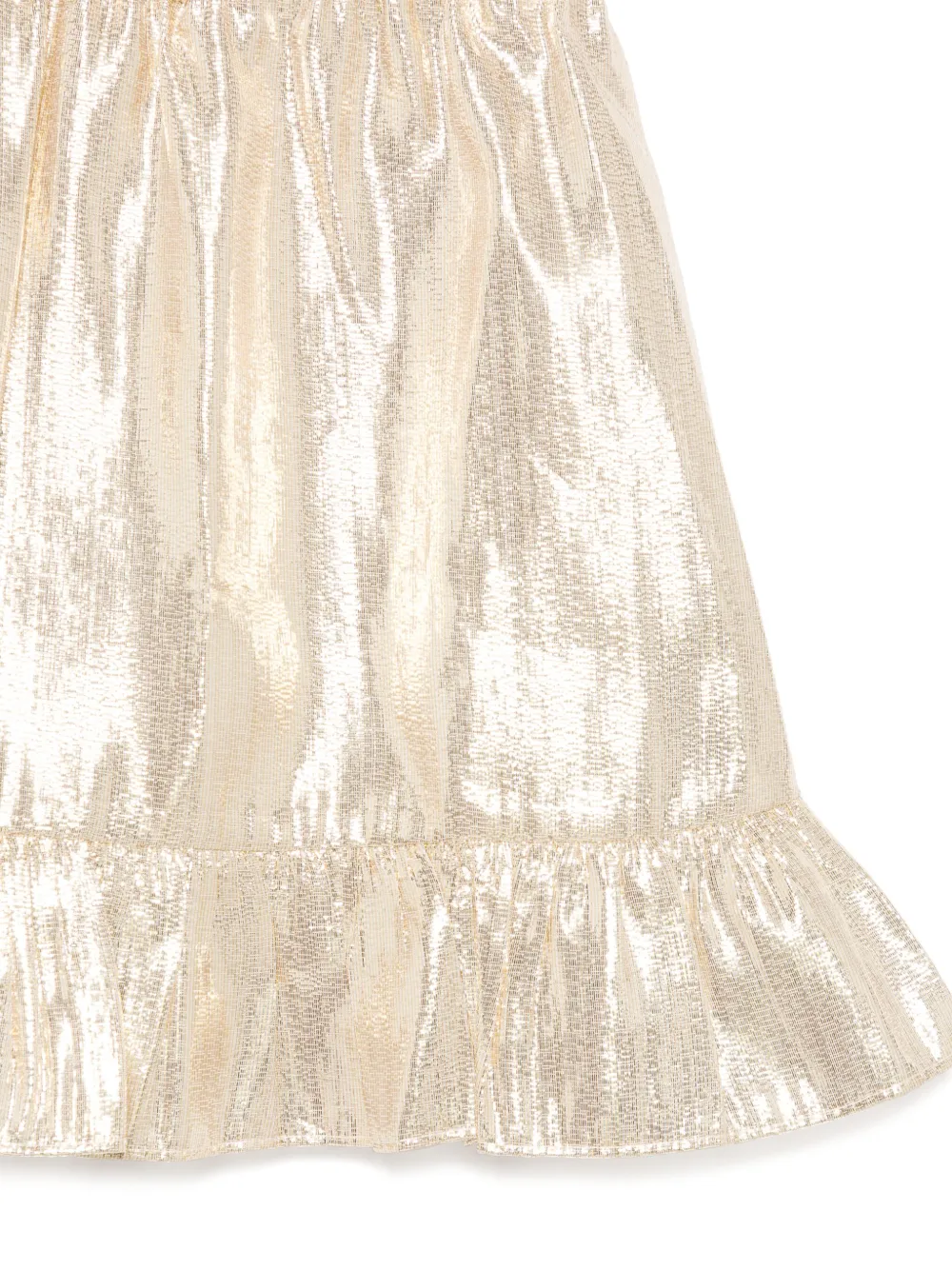 Self-Portrait Kids Gold Metallic Frill rok Goud