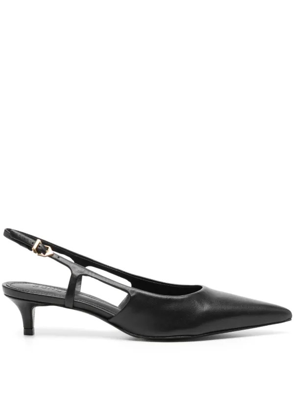 Schutz 40mm Boris Kitten Pumps Black FARFETCH TH