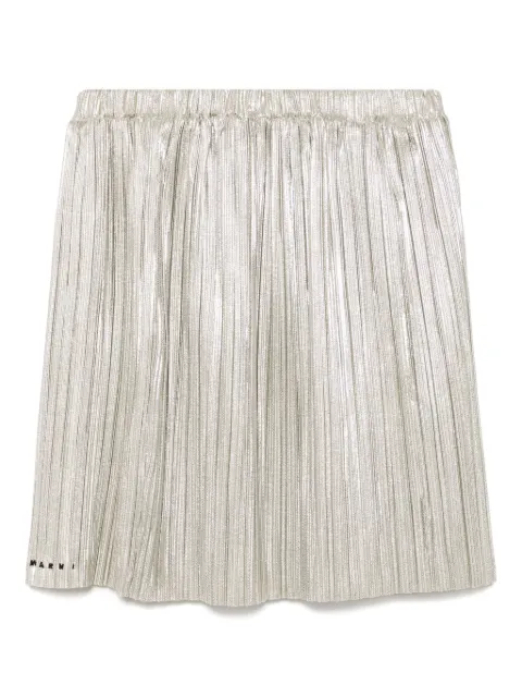 Marni Kids logo-embroidered skirt