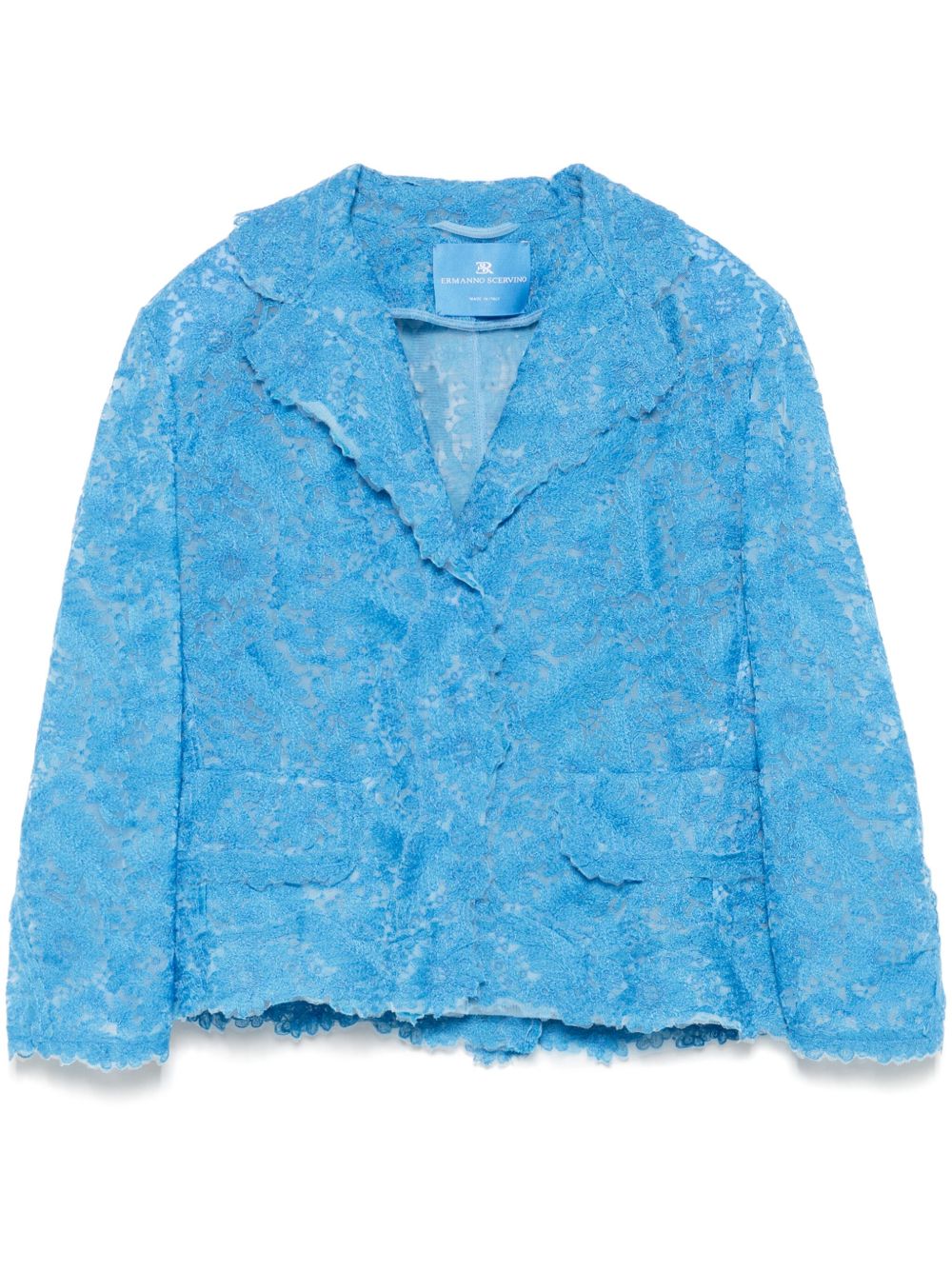 Ermanno Scervino Blazer met kant Blauw