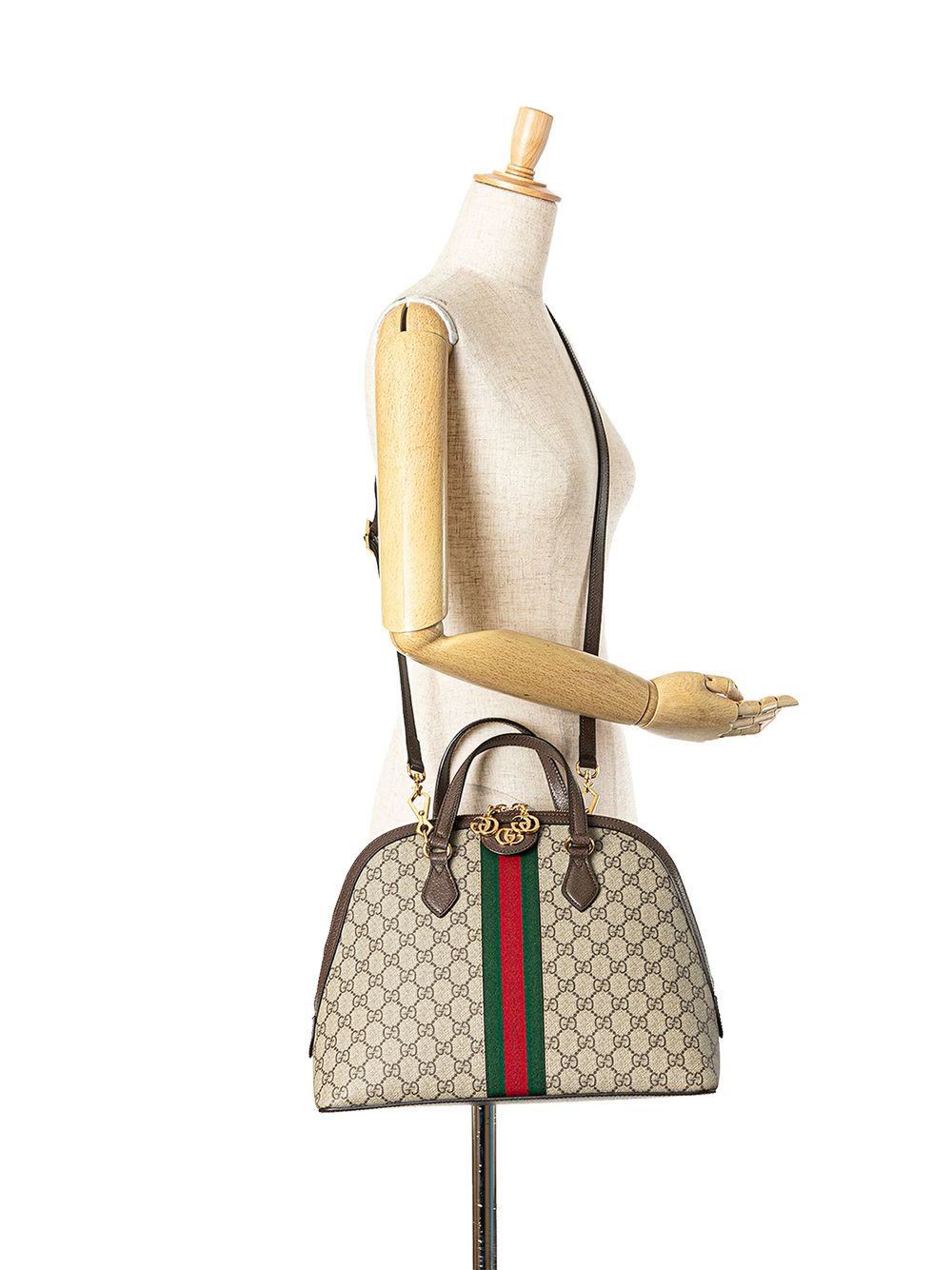 Gucci Pre-Owned 2000-2015 medium GG Supreme Ophidia Web boekentas - Bruin