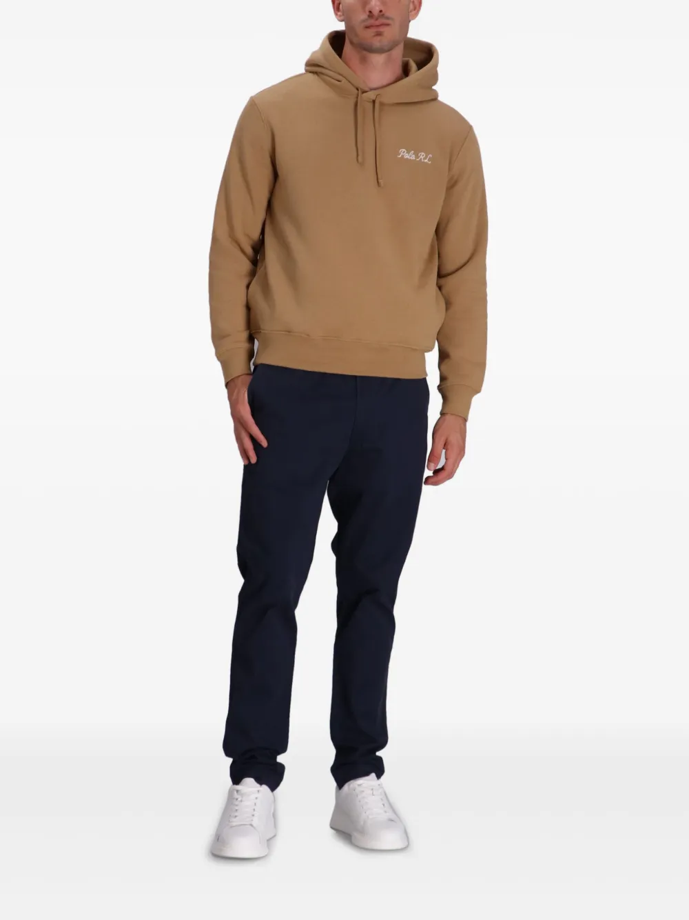 Polo Ralph Lauren Logo-embroidered Hoodie In Brown