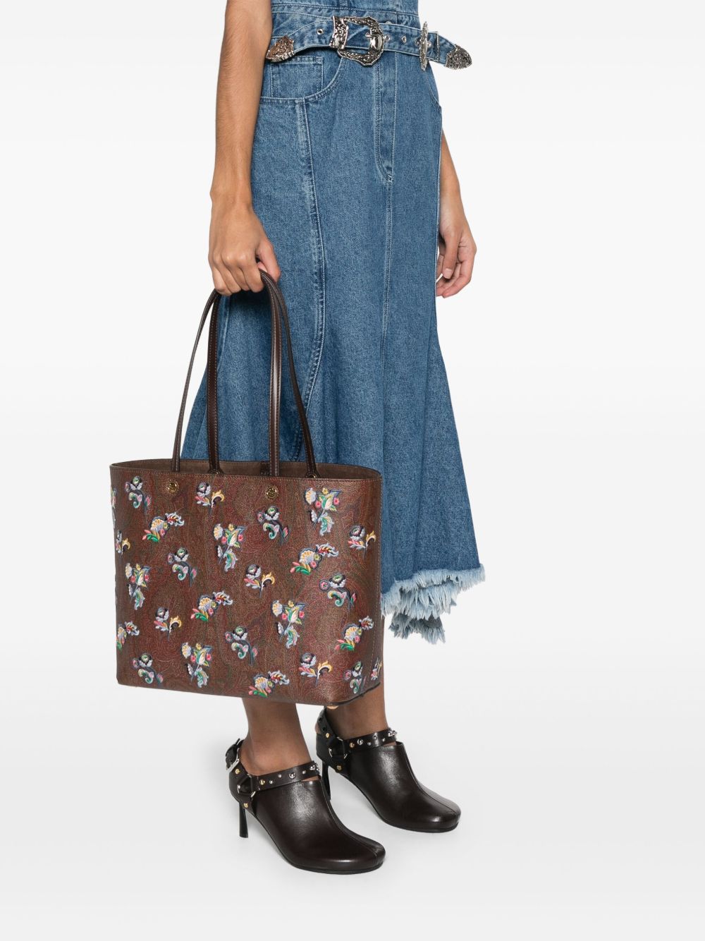 ETRO Shopper met paisley-patroon - Bruin