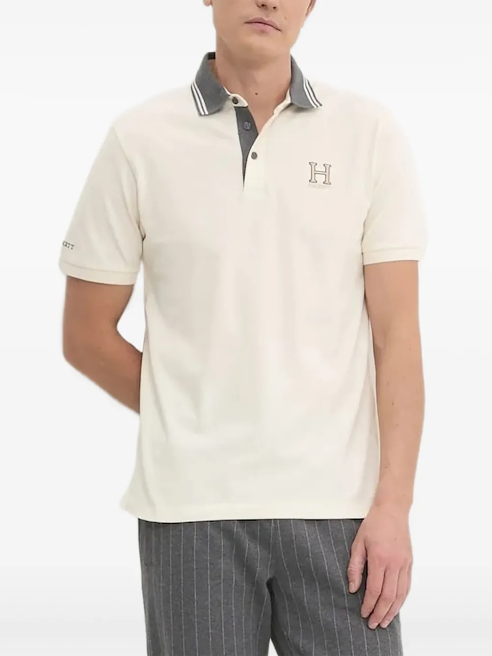 Hackett Katoenen poloshirt Beige