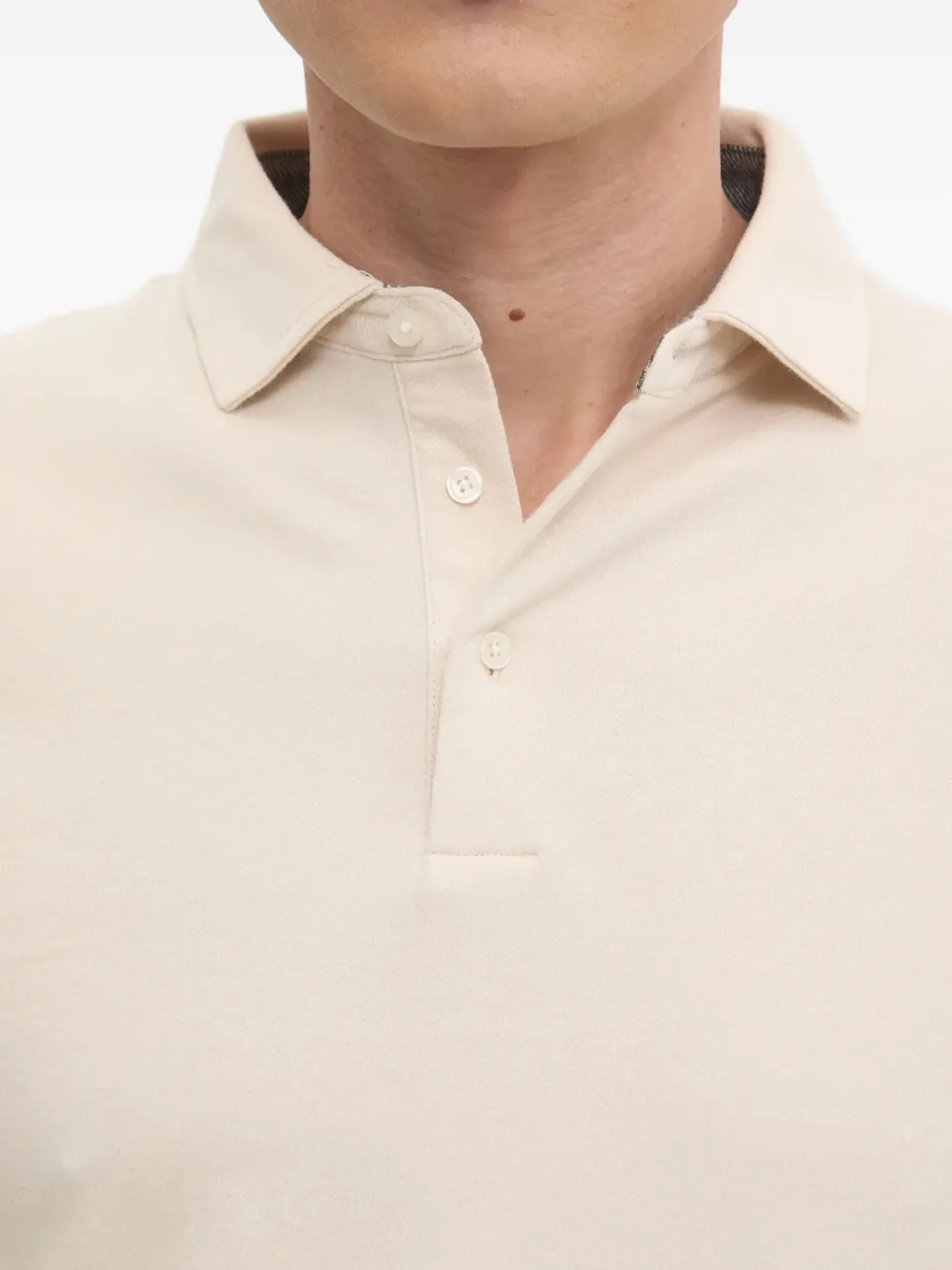 Hackett Poloshirt met lange mouwen Beige