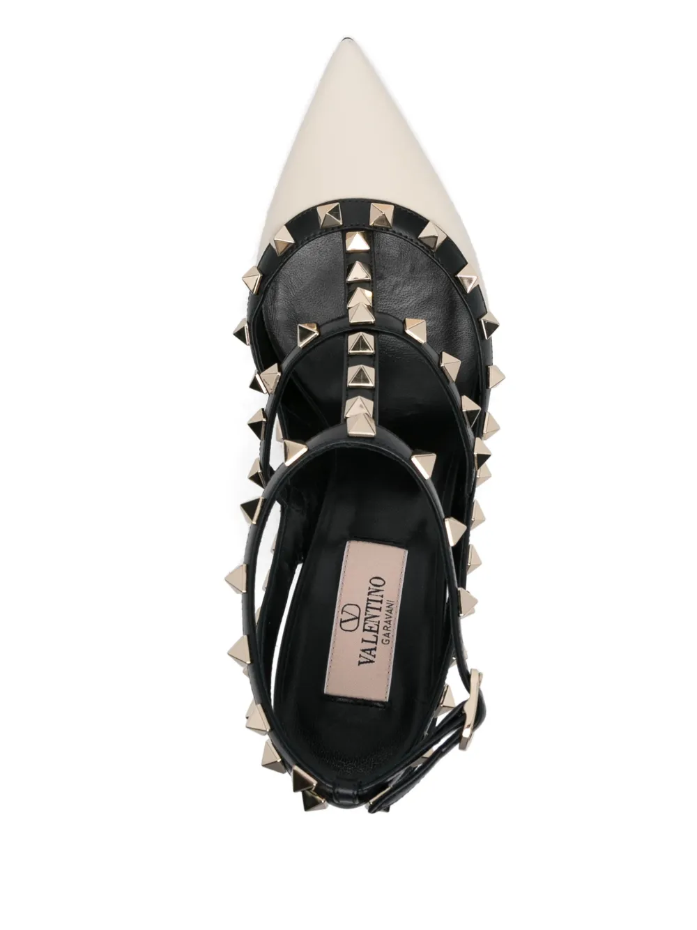 Valentino Garavani 100mm pumps verfraaid met rockstud Beige