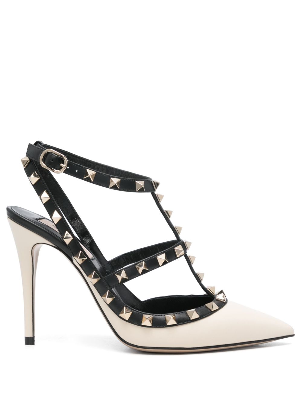 Valentino Garavani 100mm Rockstud-embellished pumps - Neutrals