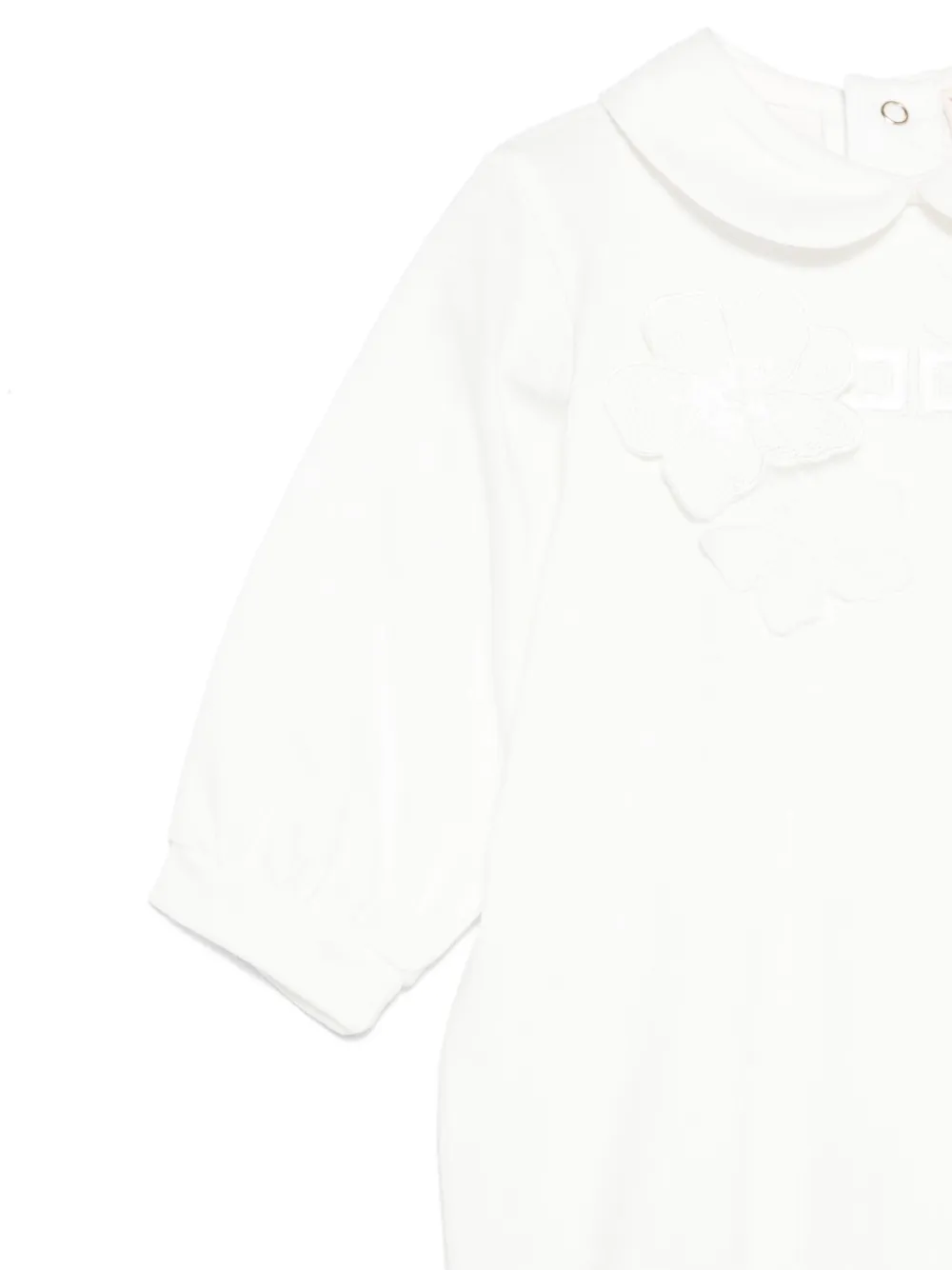 Elisabetta Franchi La Mia Bambina Pyjama met bloemapplicatie Wit