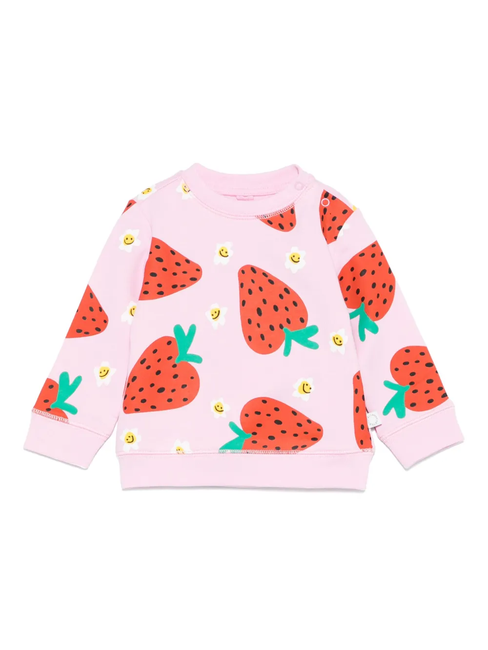 Stella McCartney Kids Sweater met aardbeienprint Roze