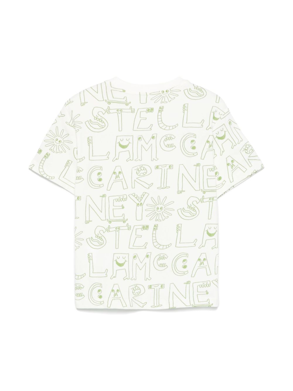 Stella McCartney Kids T-shirt met logoprint - Wit