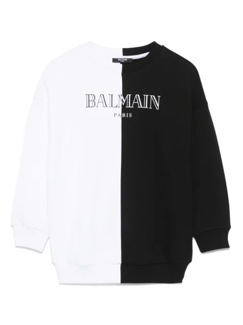 Balmain Kids bi-colour sweatshirt