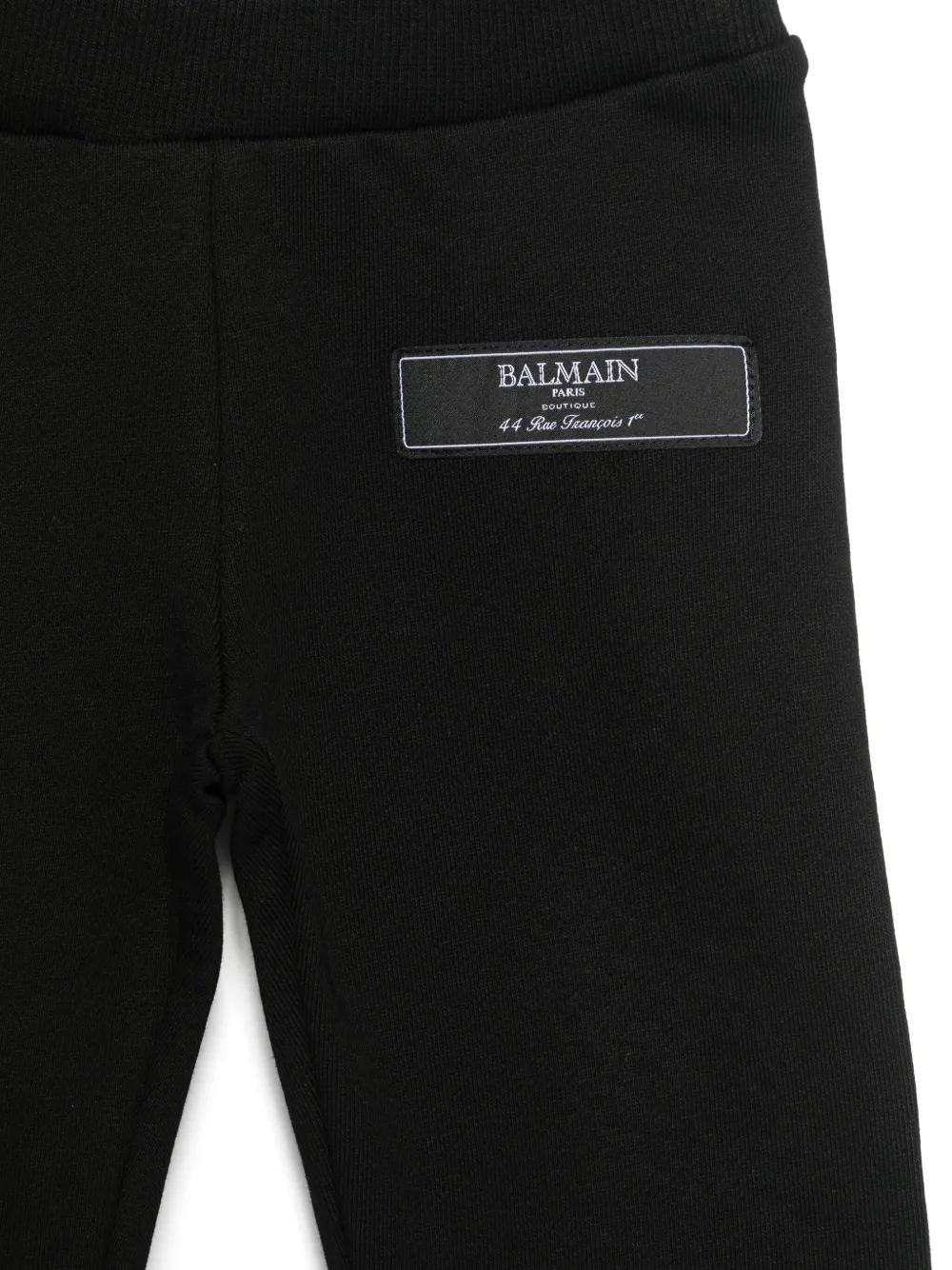 Shop Balmain Logo-patch Track Pants In Black