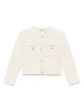 Self-Portrait Kids sequinned cardigan - Neutrals