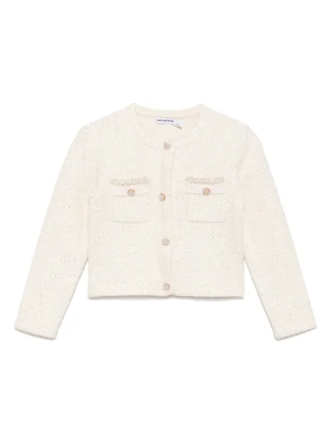 Self-Portrait Kids sequinned cardigan
