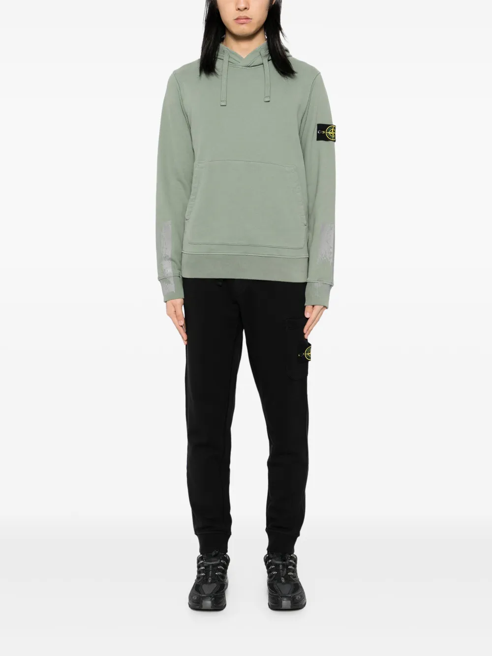 Stone Island Katoenen trainingsbroek - Zwart