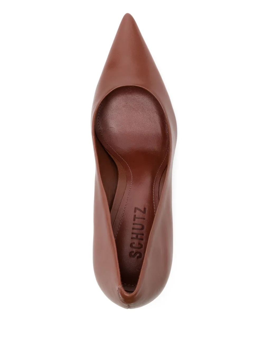 Schutz 85mm Fechado Salto pumps Brown