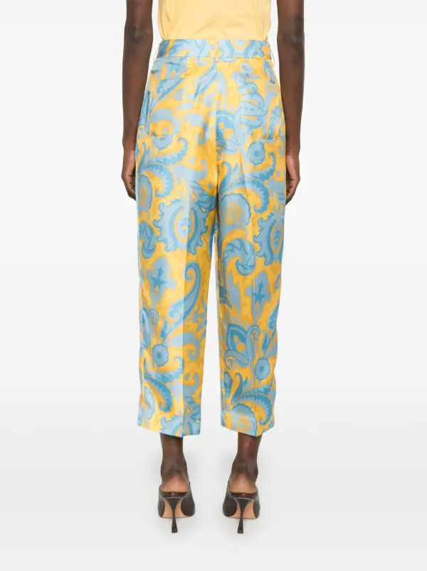 ETRO シルク パンツ | ブルー | FARFETCH JP