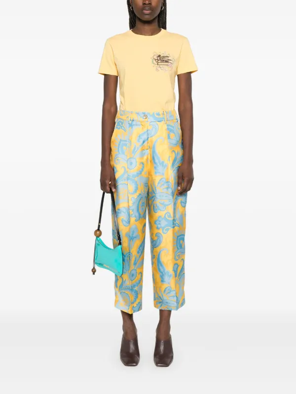 ETRO シルク パンツ | ブルー | FARFETCH JP