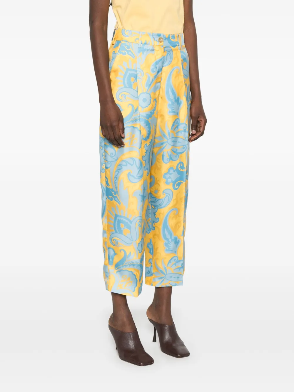 ETRO Zijden broek Blauw