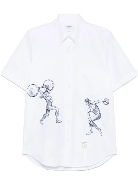 Thom Browne embroidered cotton shirt