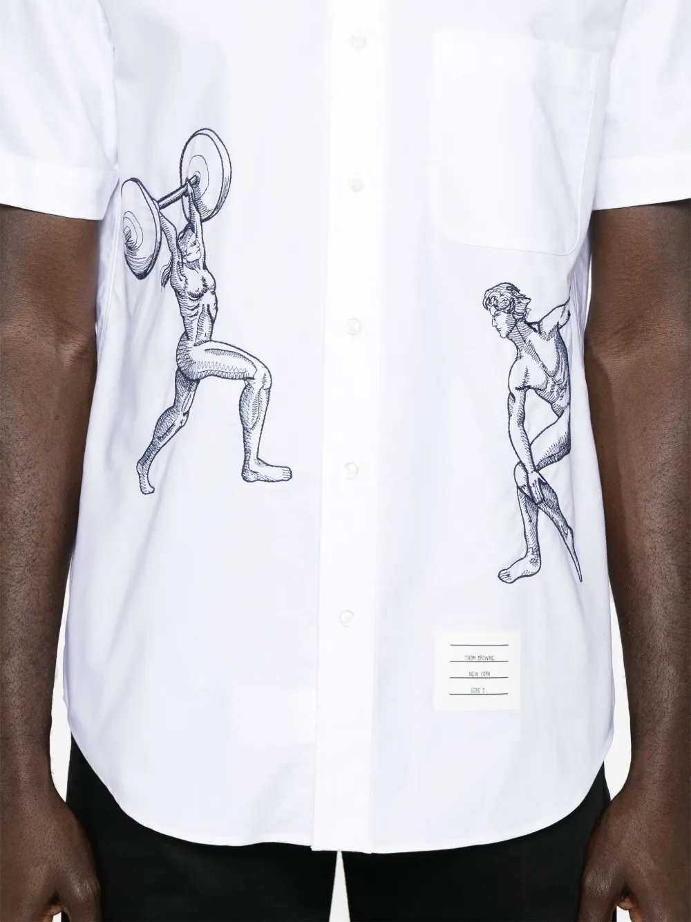 Thom Browne Overhemd met borduurwerk Wit