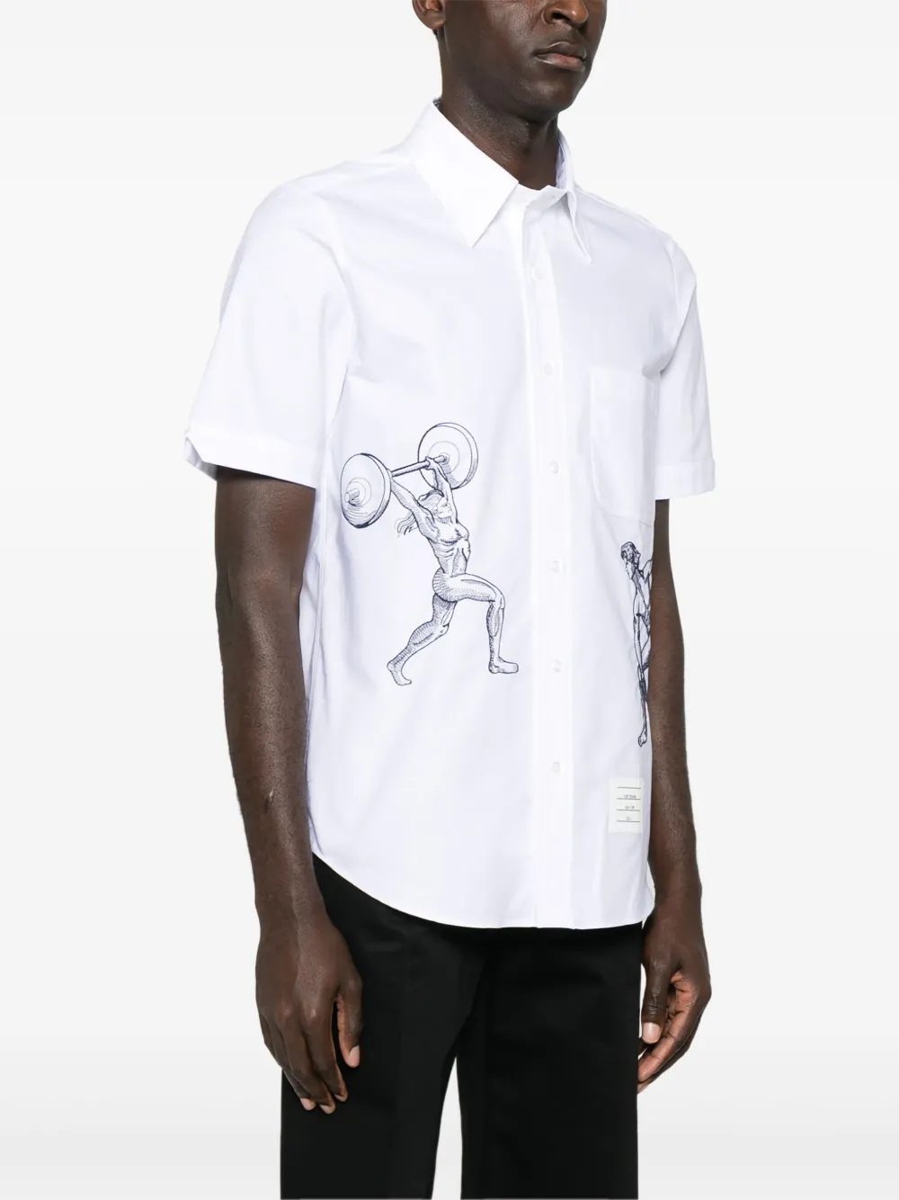Thom Browne Overhemd met borduurwerk Wit