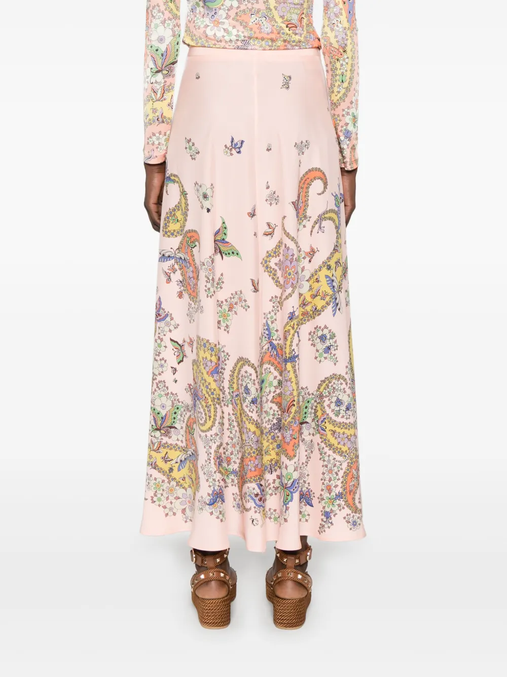 ETRO Zijden maxi-rok Roze