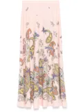 ETRO silk maxi skirt - Pink