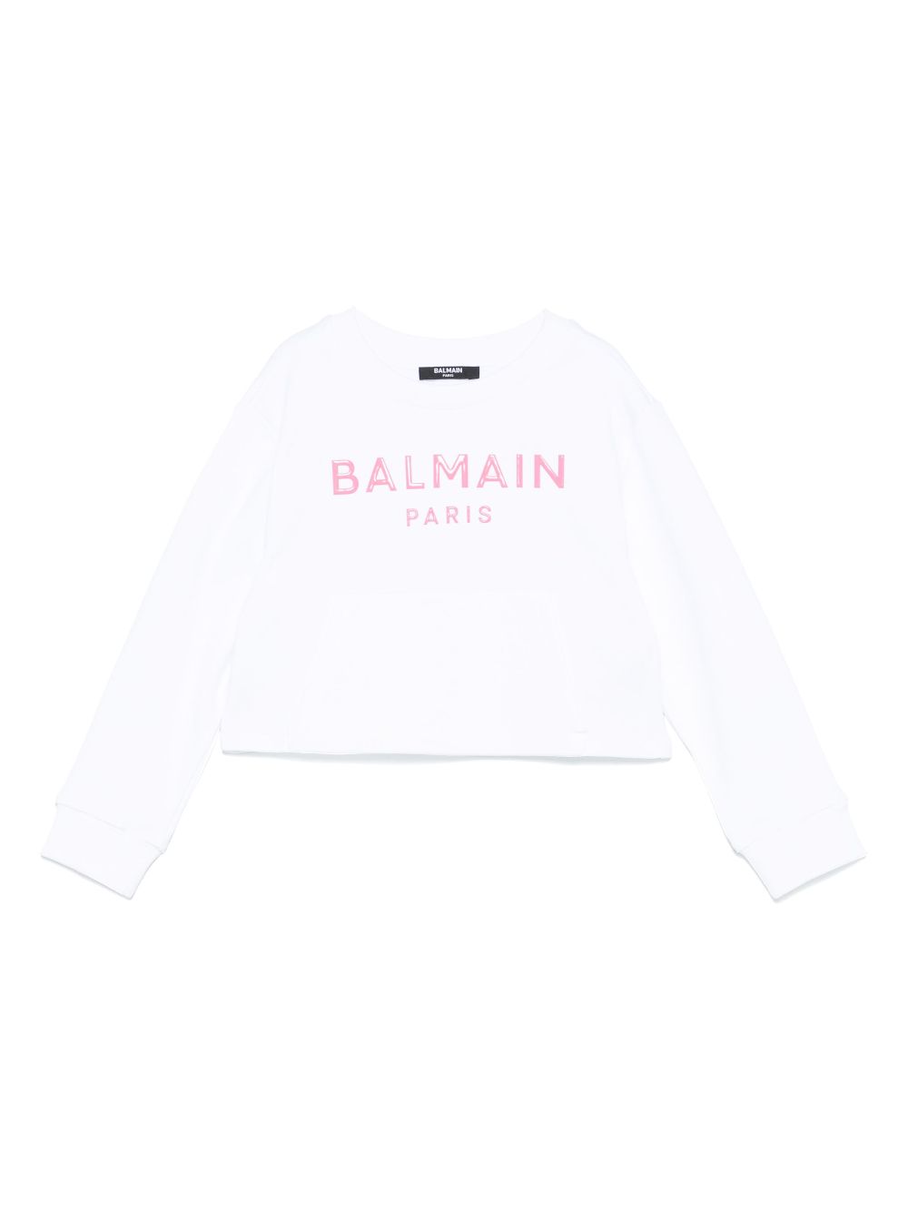 Balmain Kids rubberised-logo sweatshirt - White