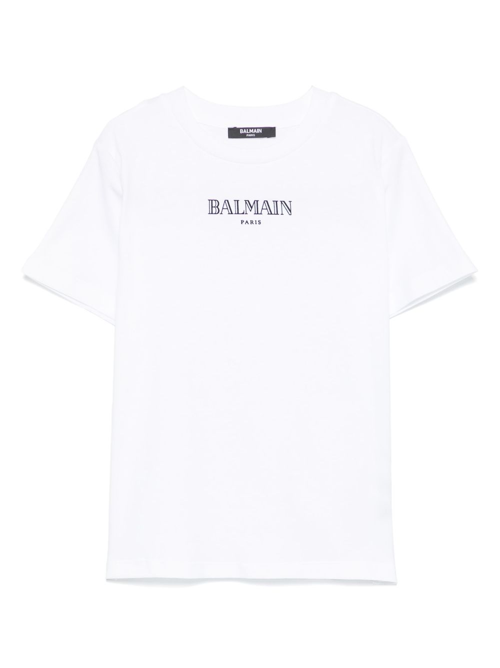 Balmain Kids flocked-logo T-shirt - White