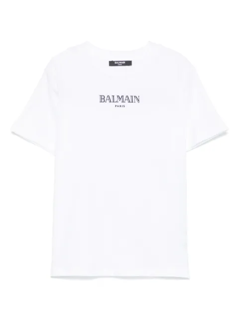 Balmain Kids flocked-logo T-shirt
