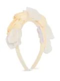 JESSIE AND JAMES rose appliqué hair band - Yellow