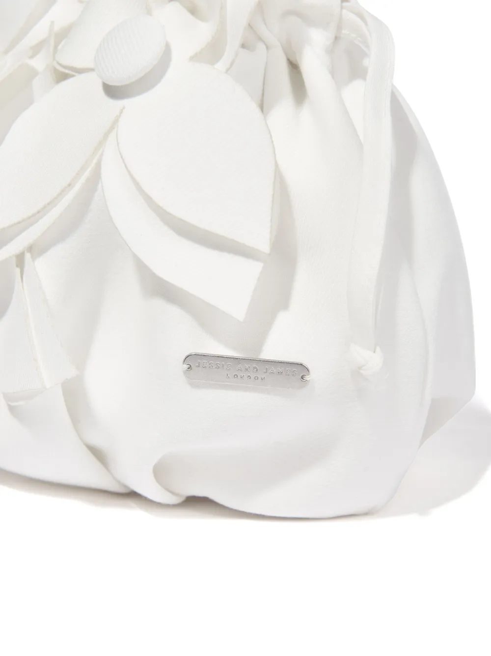 Jessie And James Floral Appliqué Bag In White