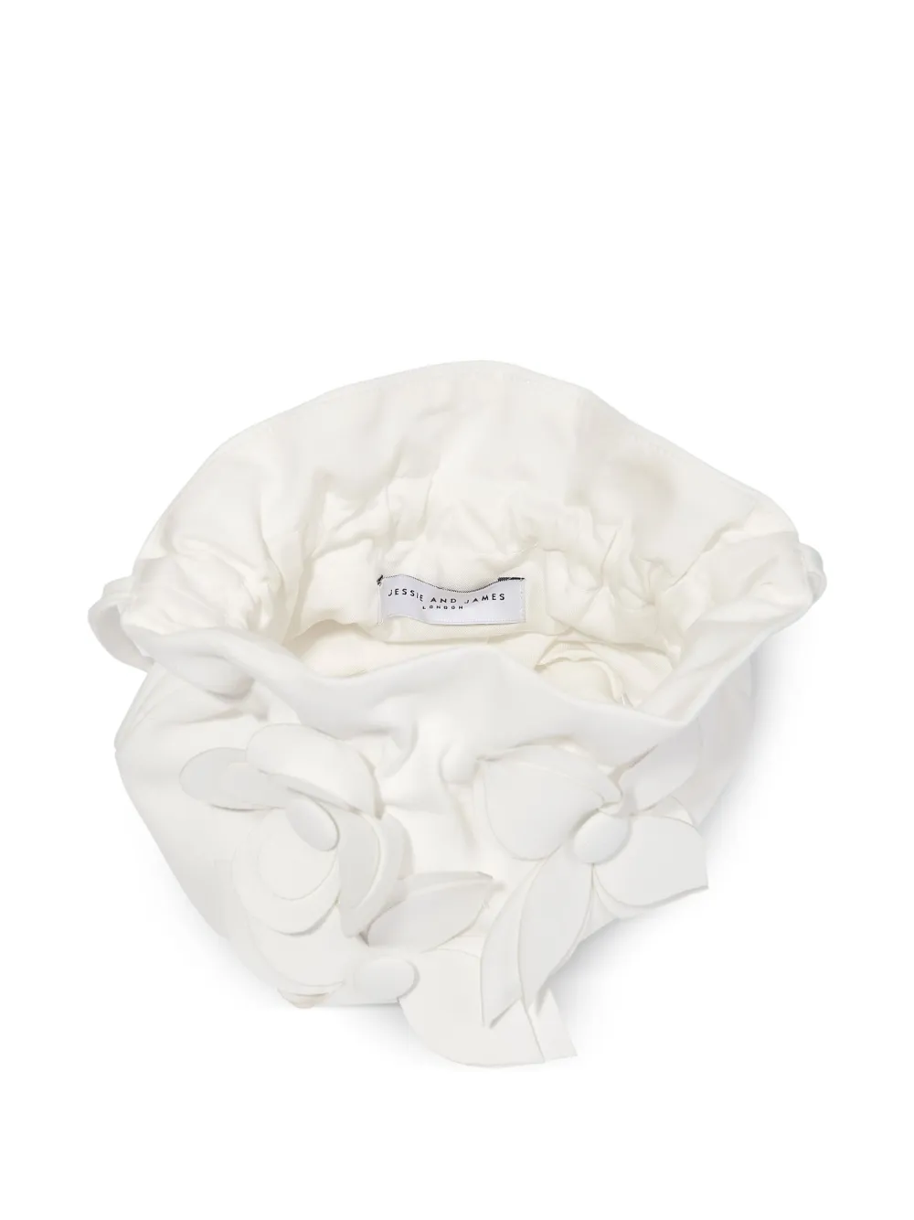 Jessie And James Floral Appliqué Bag In White