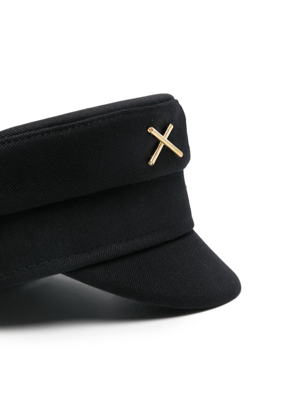 Ruslan Baginskiy piercing-inspired baker boy cap - Zwart