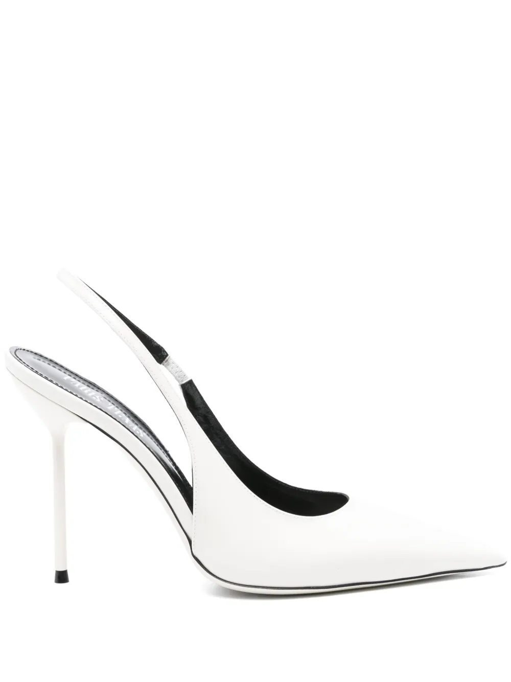 Paris Texas 100mm Lidia slingback pumps White