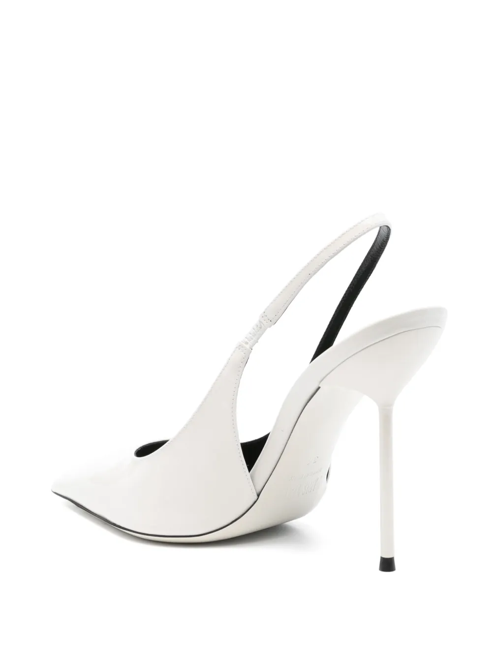 Paris Texas 100mm Lidia slingback pumps White