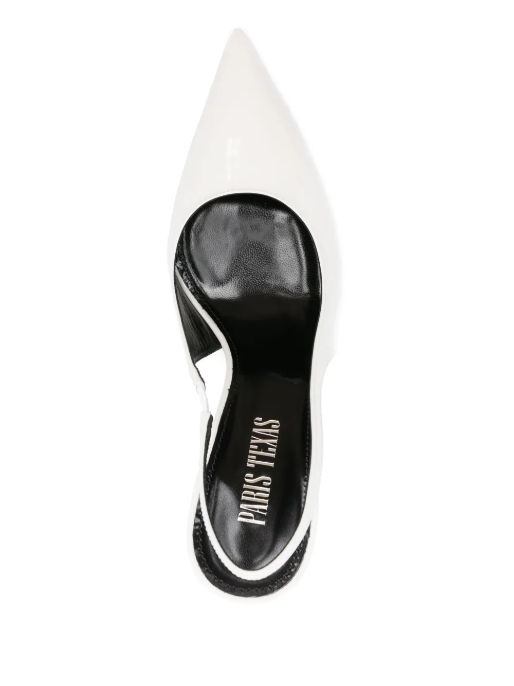 Paris Texas 100mm Lidia slingback pumps White