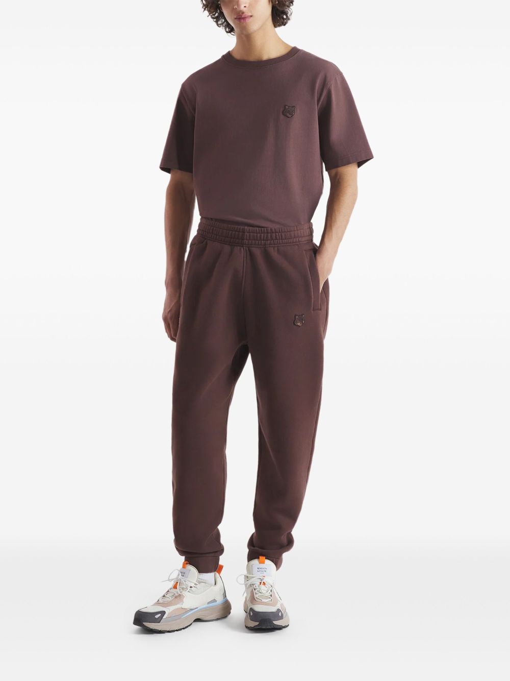 Maison Kitsuné logo-print track pants - Paars